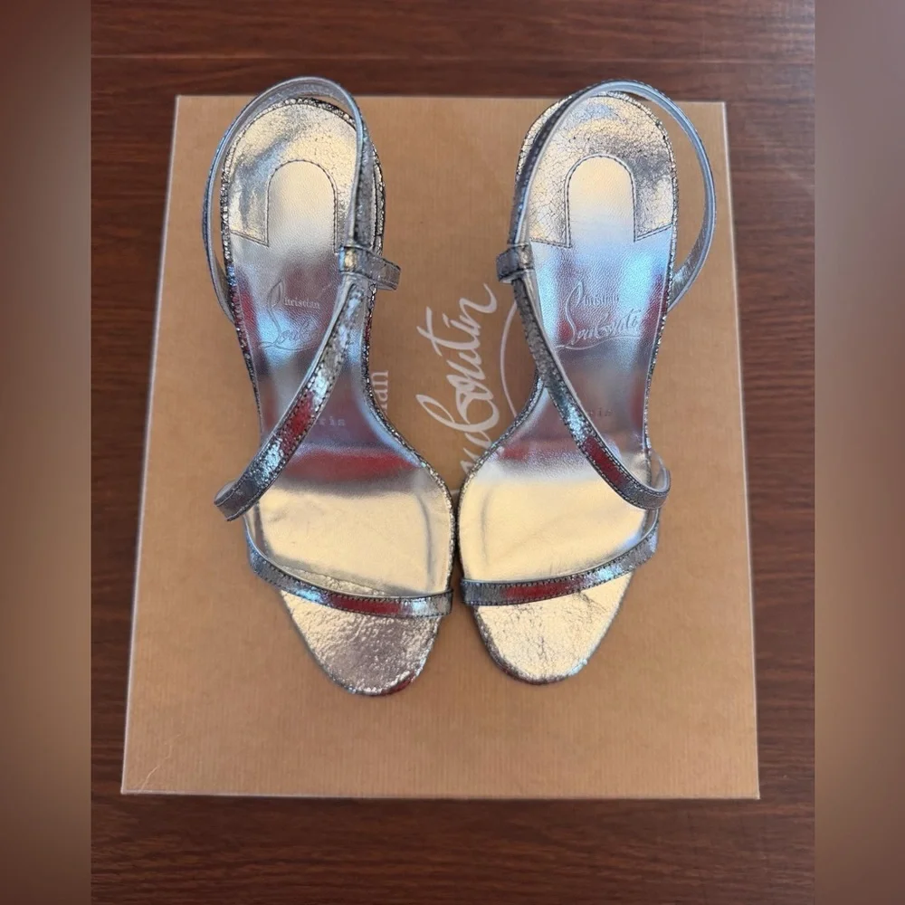 Christian Louboutin Rosalie 100 Leather Sandals - Picture 3 of 10